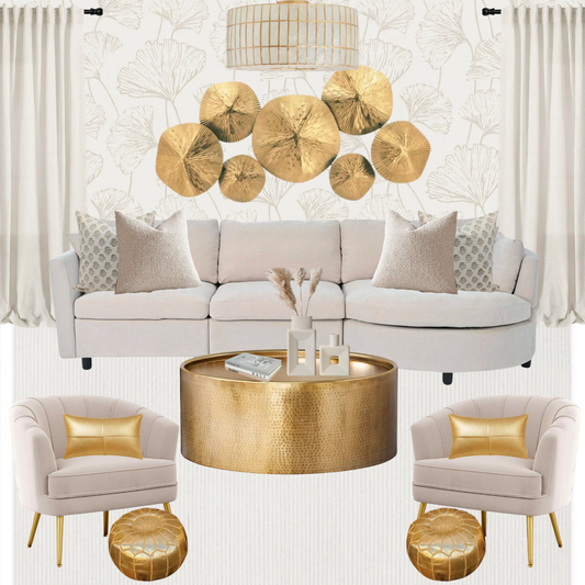 Golden Neutral Living Room
