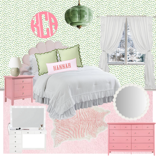 Pink & Green Bedroom